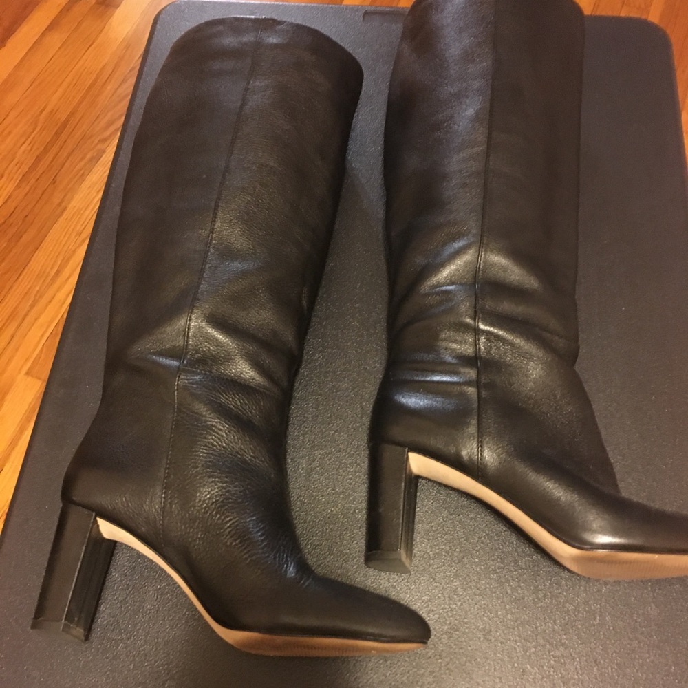 BLACK LEATHER ESSEX LANE BOOTS